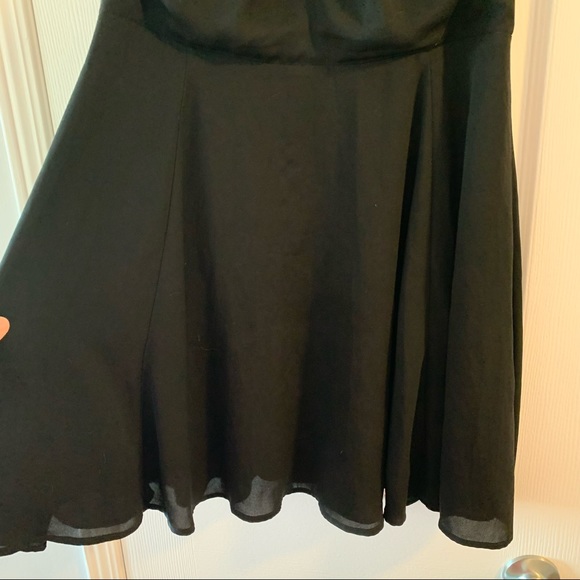 Express Black Fit & Flare Dress with Lace Detail 10 - Picture 4 of 12